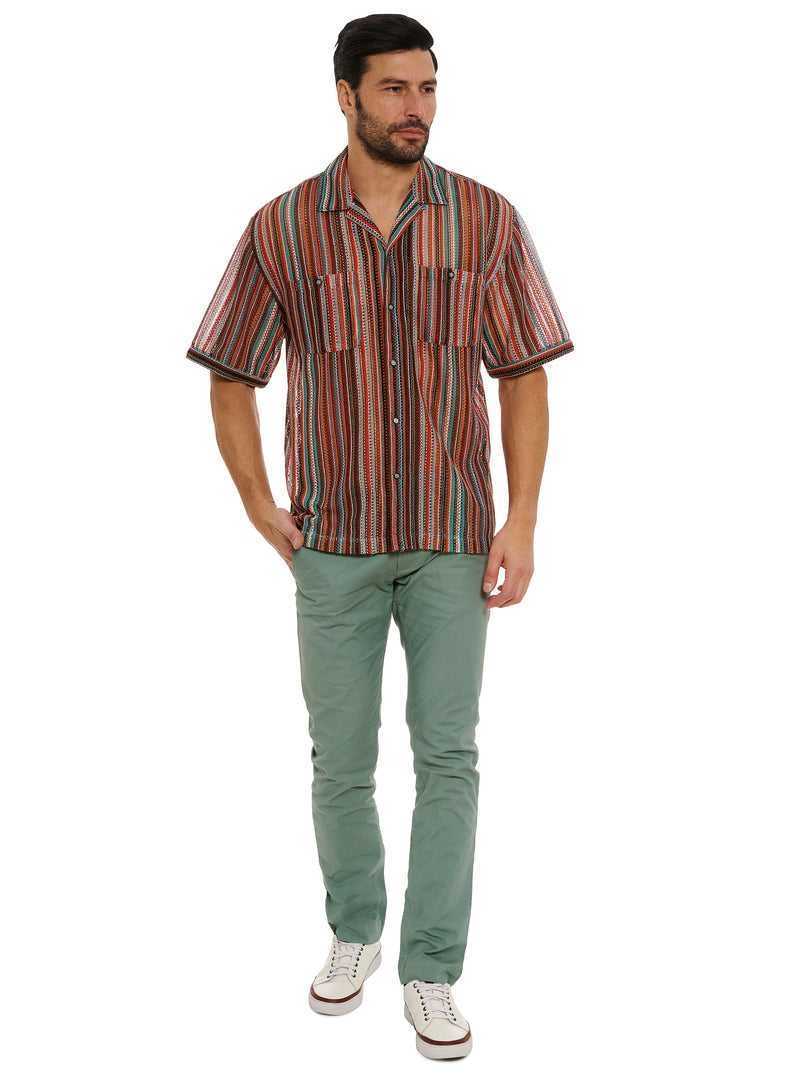 Robert Graham Serape Short Sleeve Button Down Shirt Multi | 490ZPIHOD