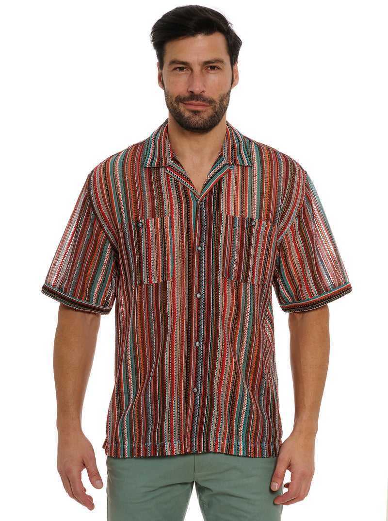 Robert Graham Serape Short Sleeve Button Down Shirt Multi | 490ZPIHOD