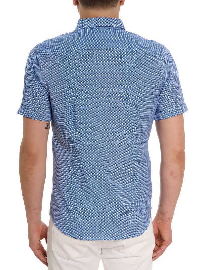 Robert Graham Shuler Motion Short Sleeve Knit Shirt Blu | 654ITMLGH