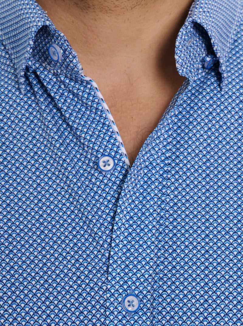 Robert Graham Shuler Motion Short Sleeve Knit Shirt Blu | 654ITMLGH