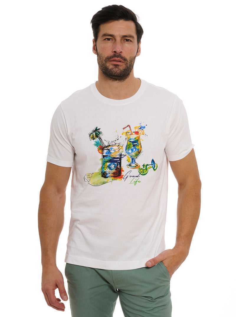 Robert Graham Sips And Spades T-shirt Bianche | 236ZQOBYM