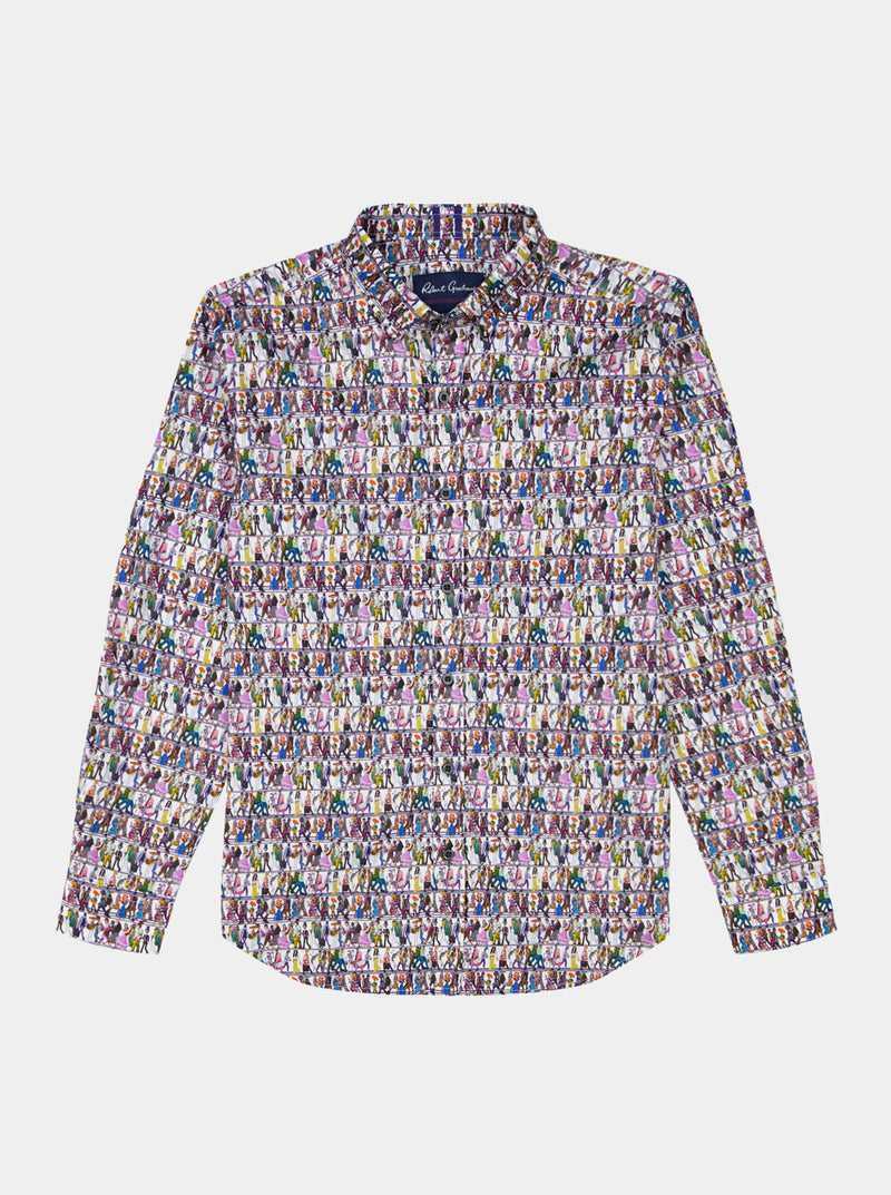 Robert Graham Skeletal Stroll Long Sleeve Button Down Shirt Multi | 704VKSPWM