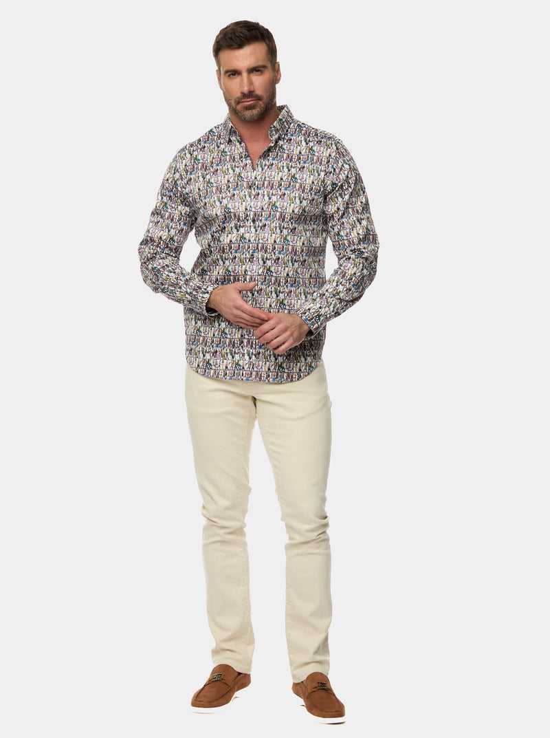 Robert Graham Skeletal Stroll Long Sleeve Button Down Shirt Multi | 704VKSPWM