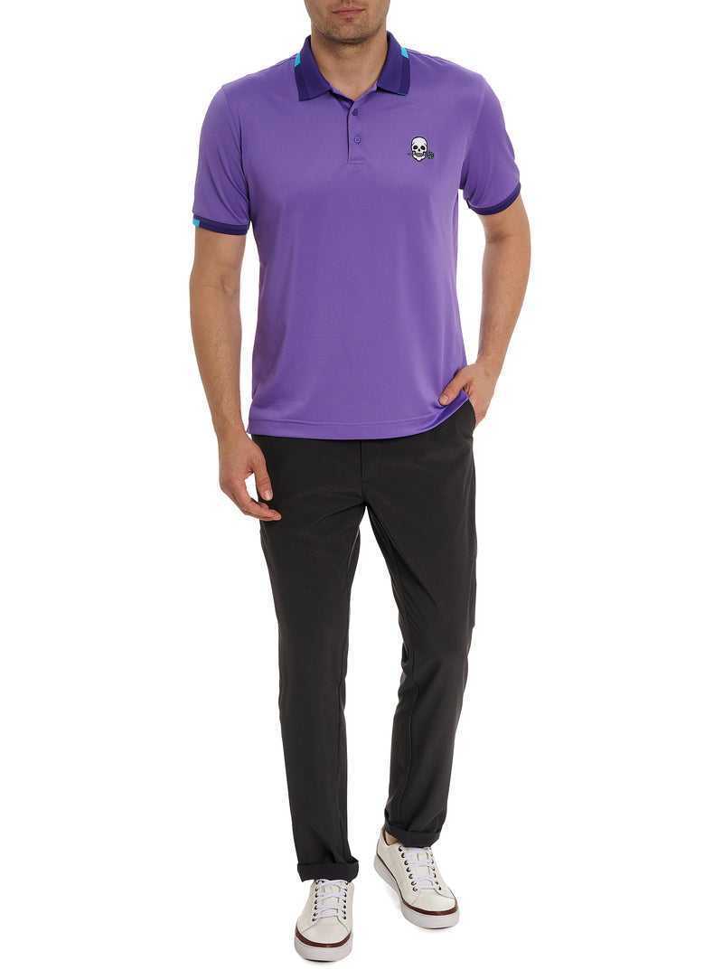 Robert Graham Skull Rose Polo Viola | 375LSJGIH