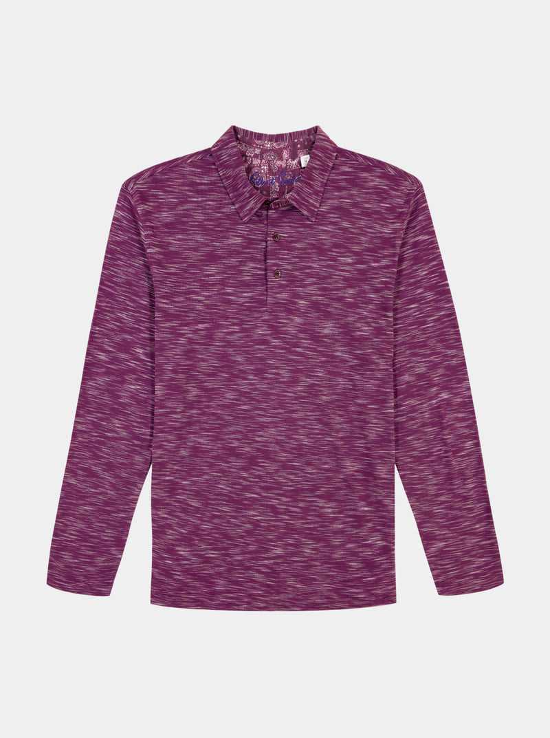 Robert Graham Thales Long Sleeve Polo Blu Marino | 154ZQIOLP