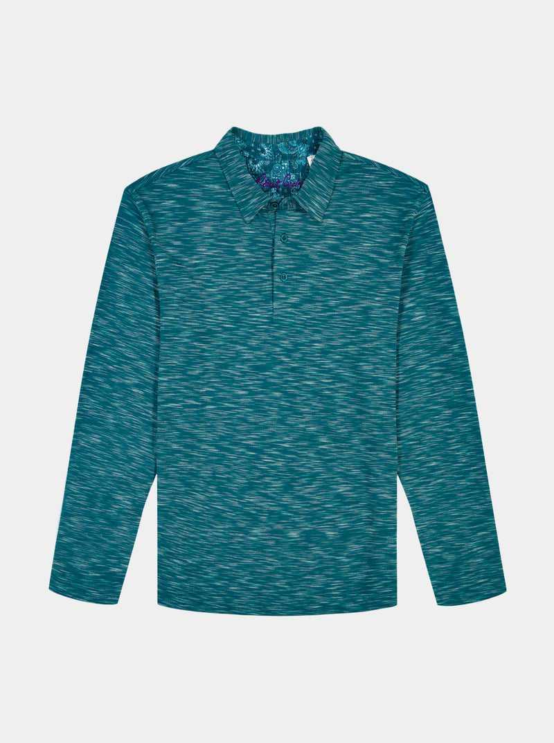 Robert Graham Thales Long Sleeve Polo Blu Marino | 154ZQIOLP