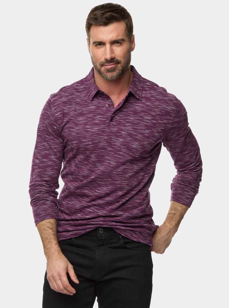 Robert Graham Thales Long Sleeve Polo Blu Marino | 154ZQIOLP