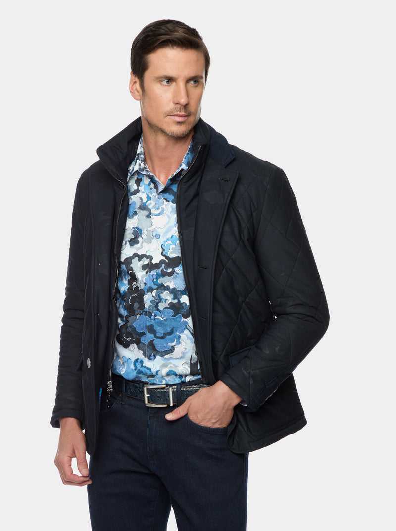 Robert Graham The Jetset V Woven Jacket Nere | 641GBPJQY