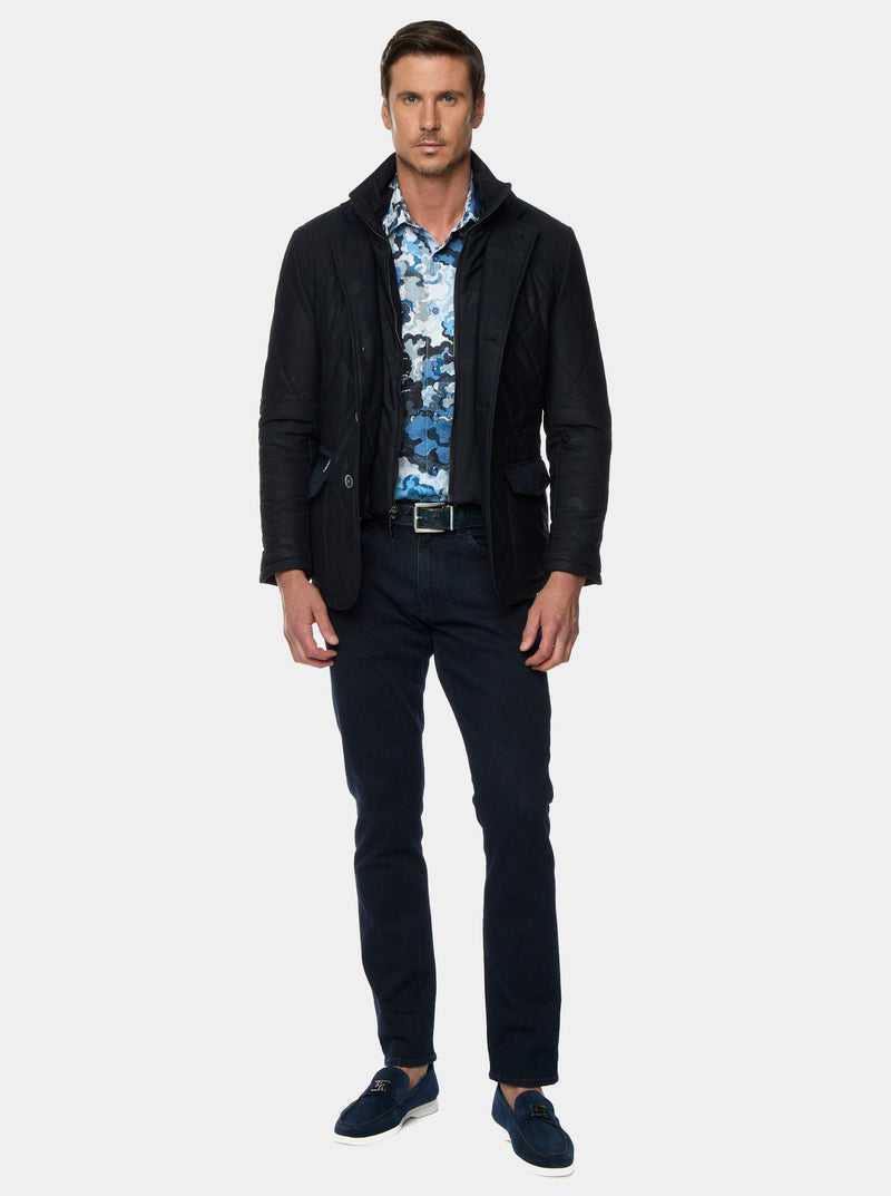 Robert Graham The Jetset V Woven Jacket Nere | 641GBPJQY