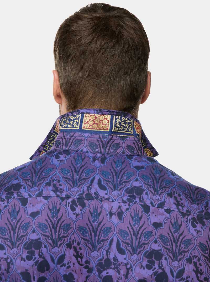 Robert Graham The Limited Edition Paso Doble Woven Shirt Big Viola | 826BHXKOT