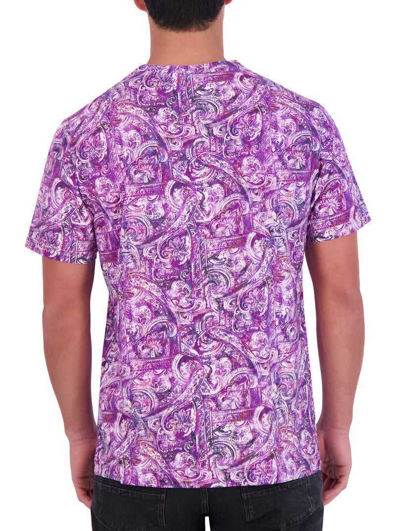 Robert Graham Tobin Graphic T-shirt Viola | 829NAQWOZ