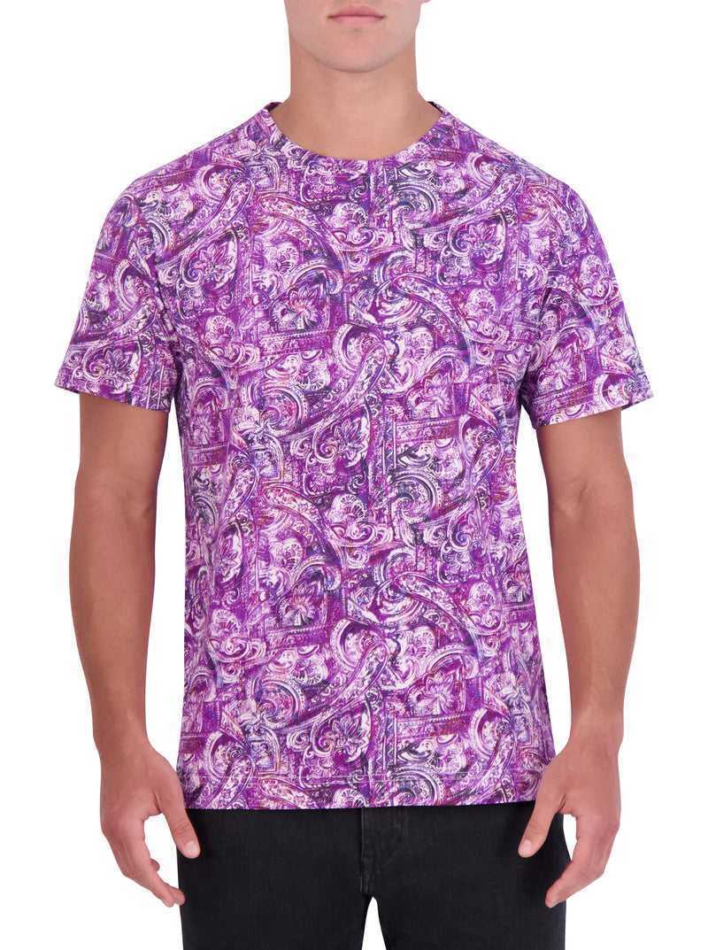 Robert Graham Tobin Graphic T-shirt Viola | 829NAQWOZ