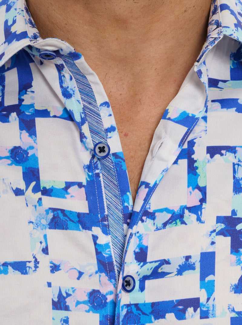 Robert Graham Triton Long Sleeve Button Down Shirt Big Blu | 174RUGQBN