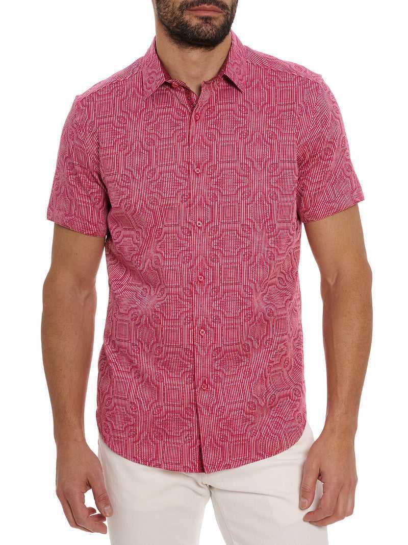 Robert Graham Voyage Short Sleeve Button Down Shirt Rosa | 542QZCLYP