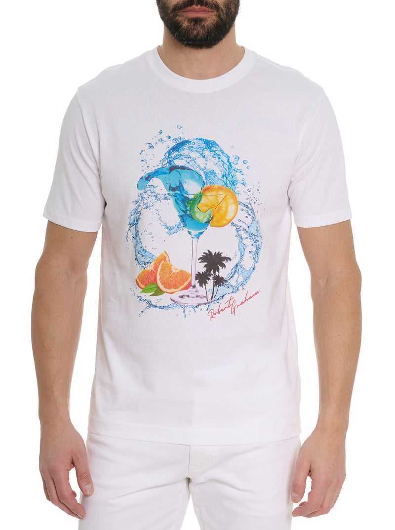 Robert Graham Wavy Ride T-shirt Bianche | 473MBDHKR