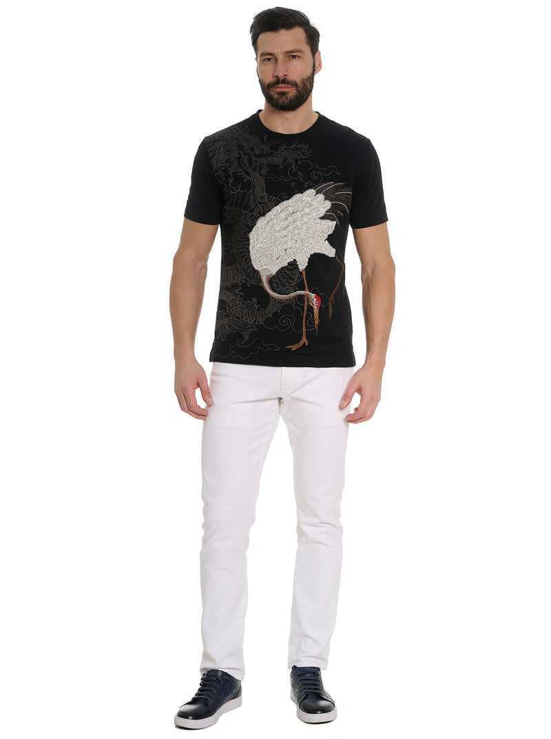 Robert Graham Wild Feather T-shirt Nere | 396OCJNXG