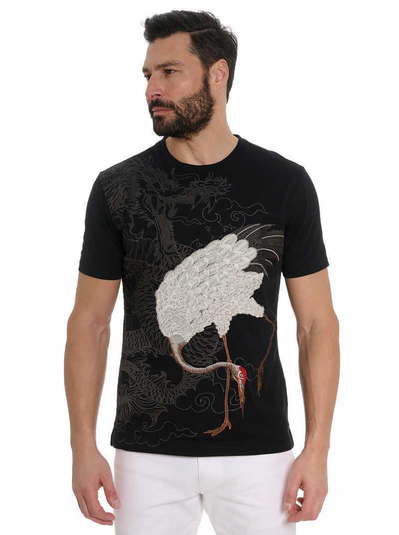 Robert Graham Wild Feather T-shirt Nere | 396OCJNXG