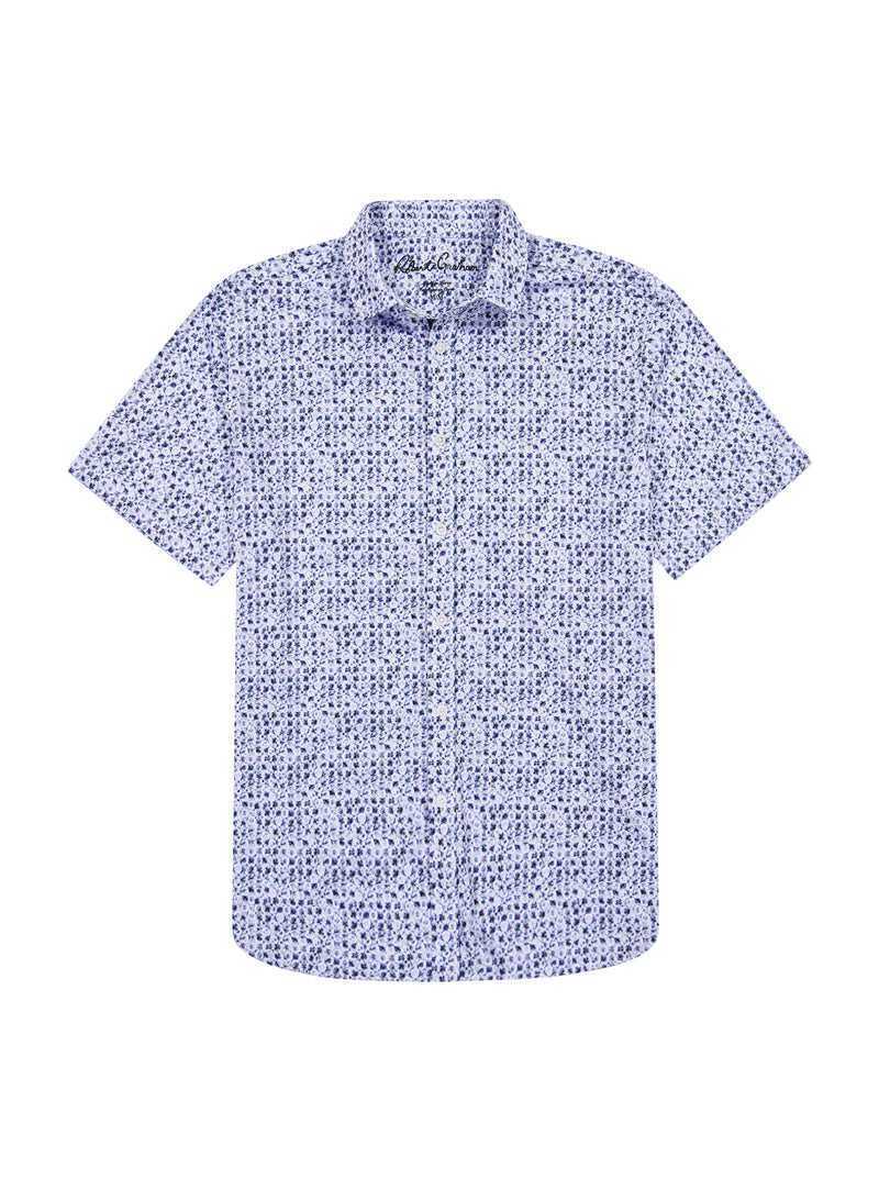 Robert Graham Zambia Short Sleeve Knit Shirt Viola | 647QDCRAT